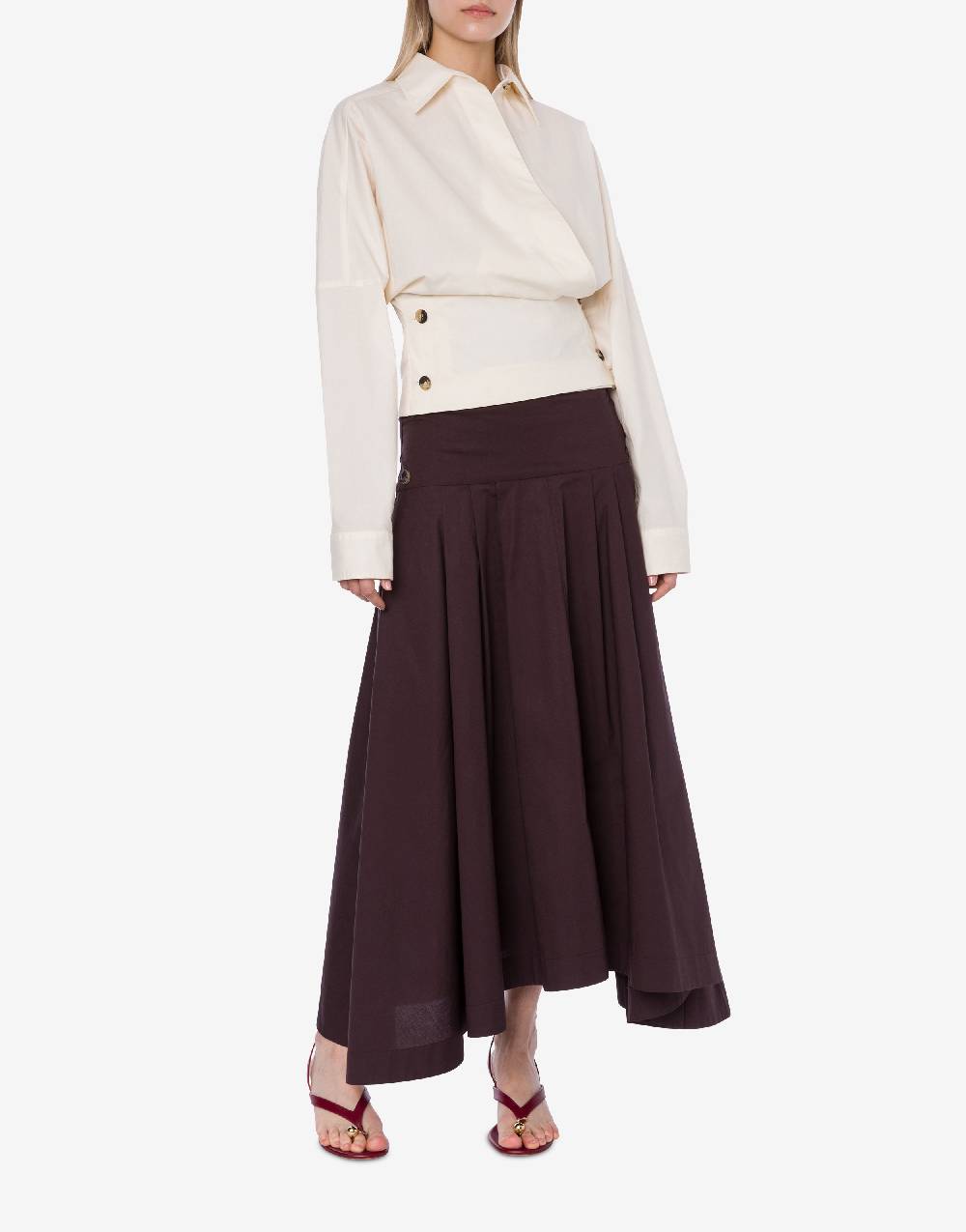 Philosophy Di Lorenzo Serafini Camicia in cotone stretch con bottoni Affare Del Giorno