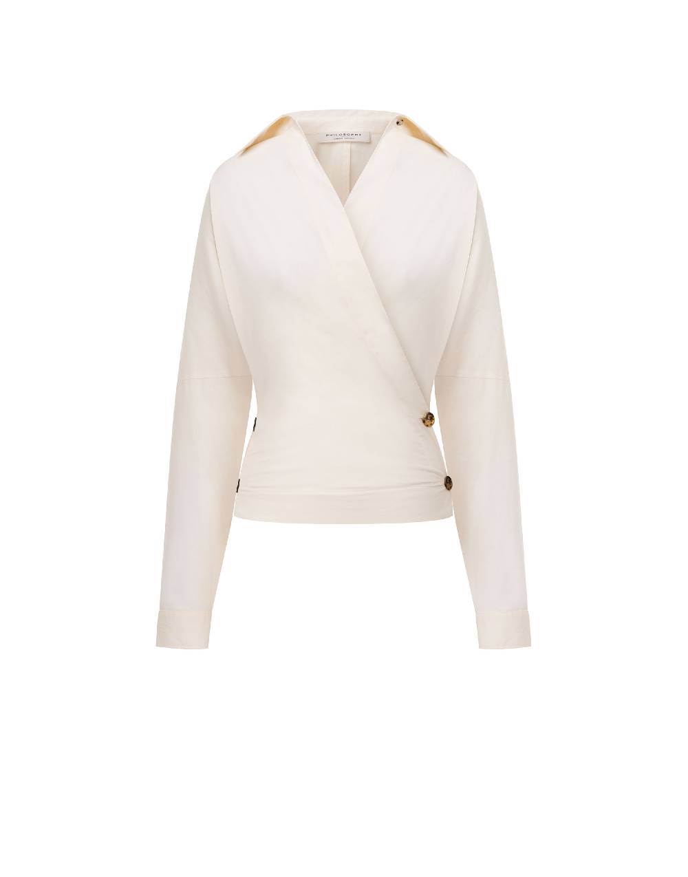 Philosophy Di Lorenzo Serafini Camicia in cotone stretch con bottoni Affare Del Giorno