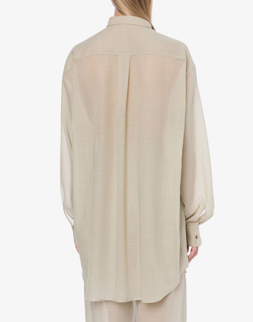 Philosophy Di Lorenzo Serafini Camicia oversize in voile di lana Sottocosto