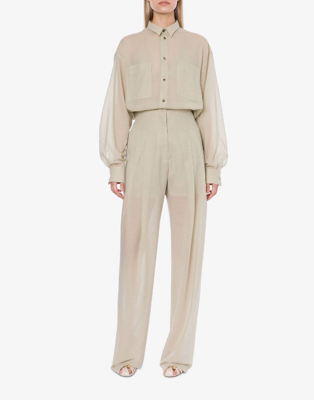 Philosophy Di Lorenzo Serafini Camicia oversize in voile di lana Sottocosto