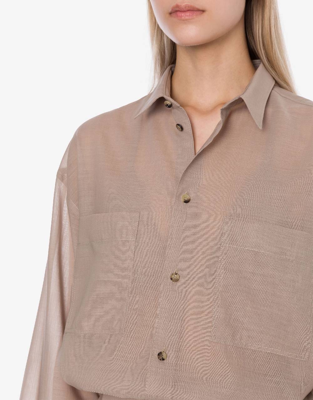 Philosophy Di Lorenzo Serafini Camicia oversize in voile di lana Convenienza