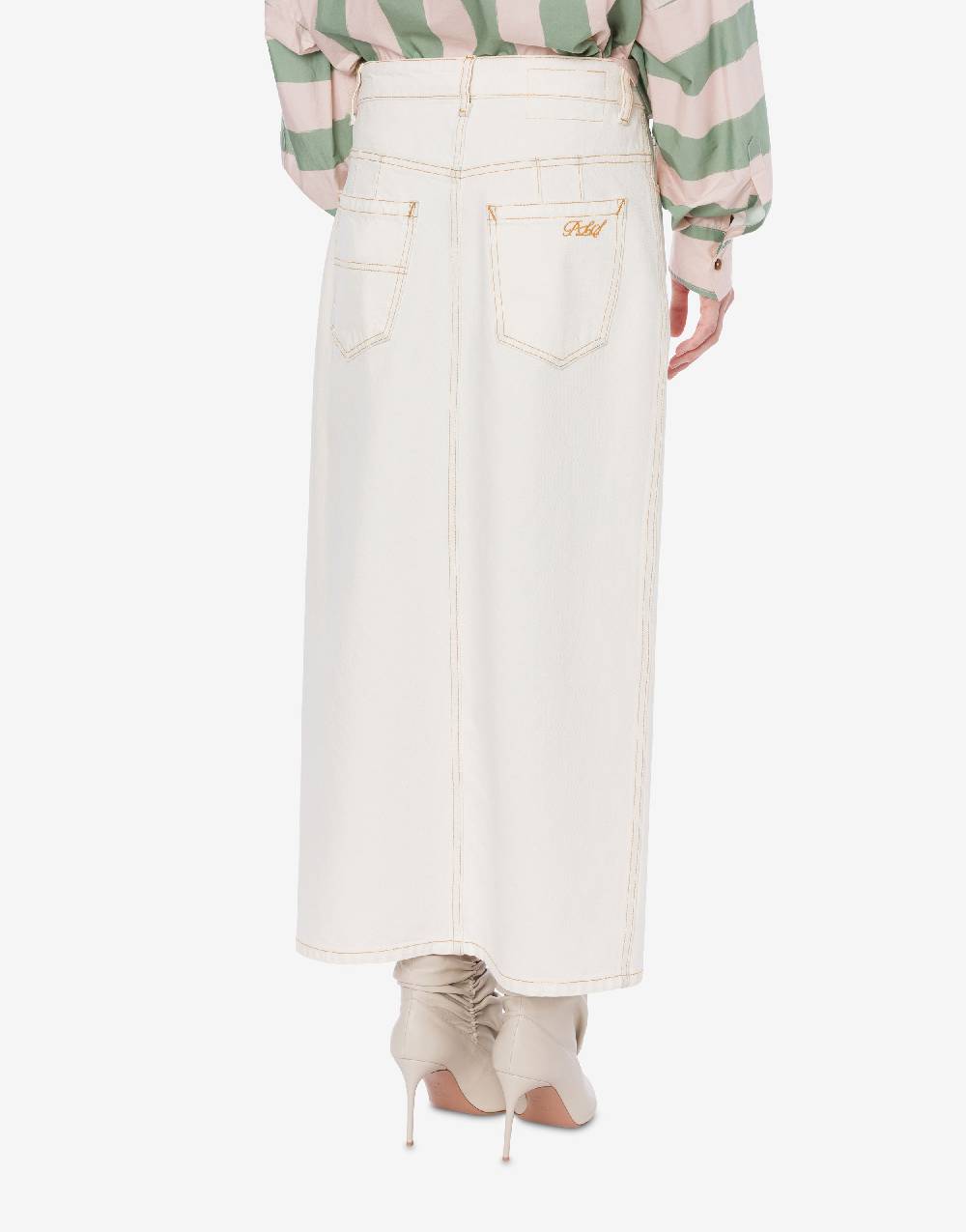 Philosophy Di Lorenzo Serafini Gonna a vita bassa in denim bleach Presa
