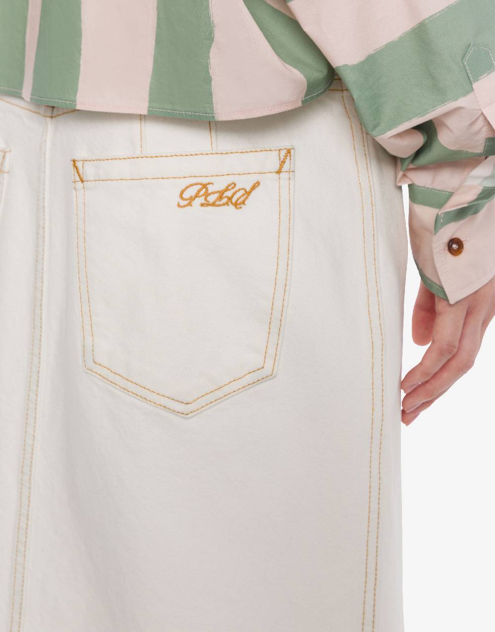 Philosophy Di Lorenzo Serafini Gonna a vita bassa in denim bleach Presa