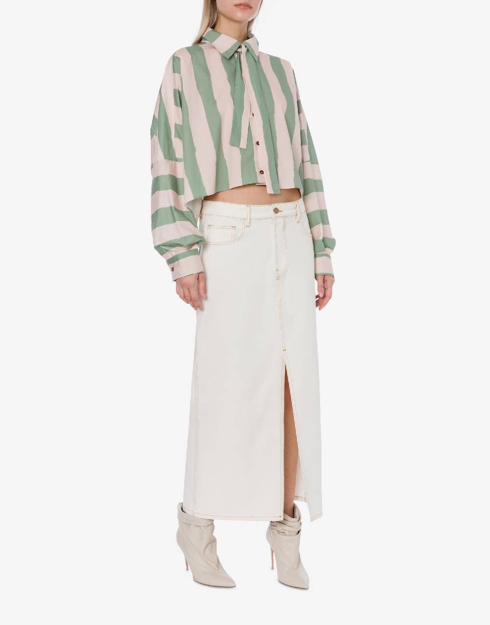 Philosophy Di Lorenzo Serafini Gonna a vita bassa in denim bleach Presa