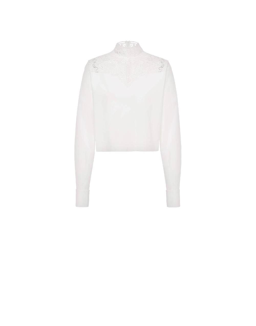 Philosophy Di Lorenzo Serafini Camicia crop in popeline con ricamo Vendita Economica