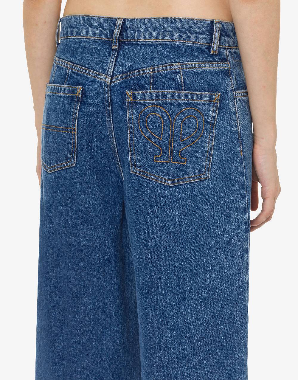 Philosophy Di Lorenzo Serafini Pantalone oversize in denim Saldi Di Fabbrica