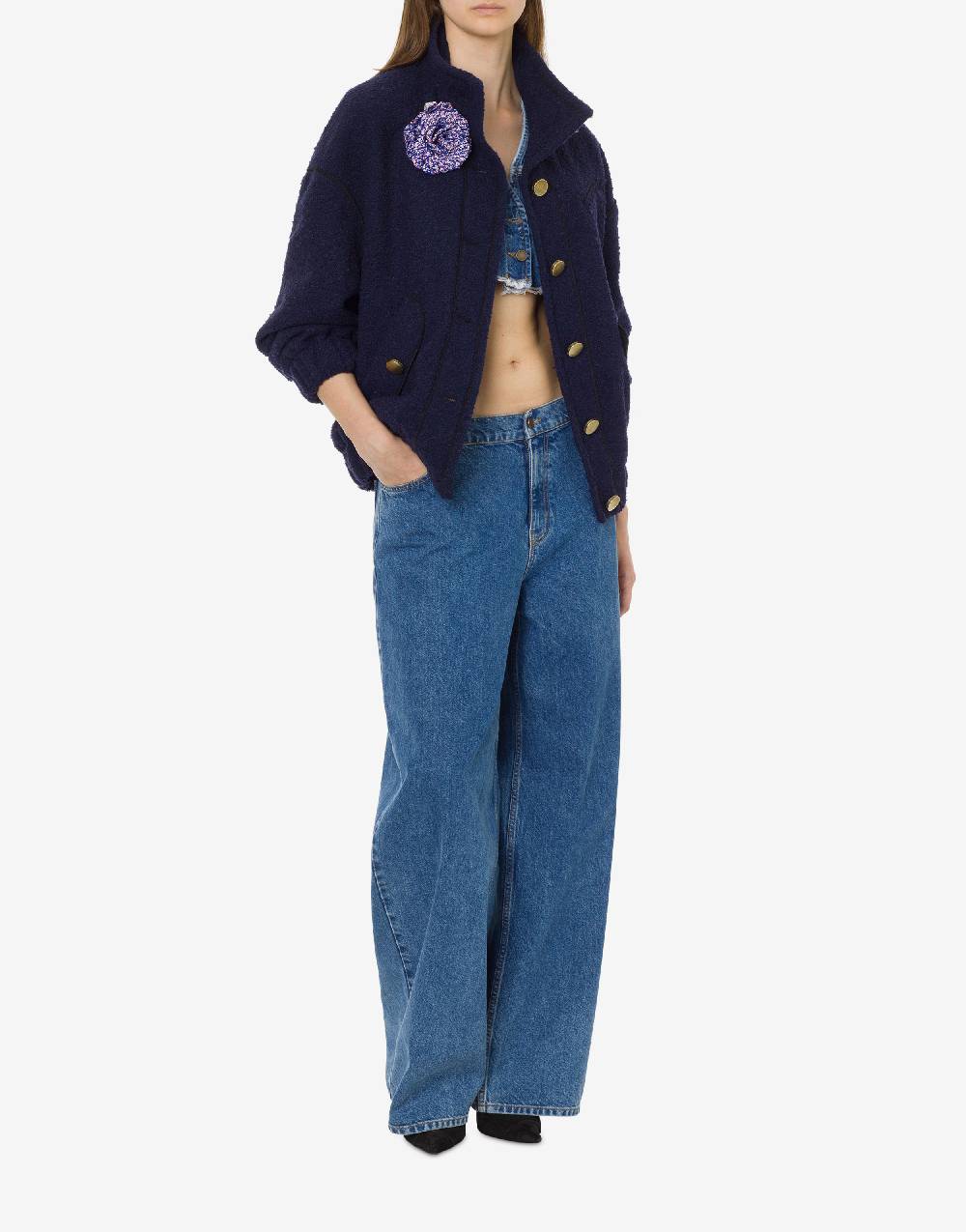 Philosophy Di Lorenzo Serafini Bomber in stuoia bouclé Vendite Flash