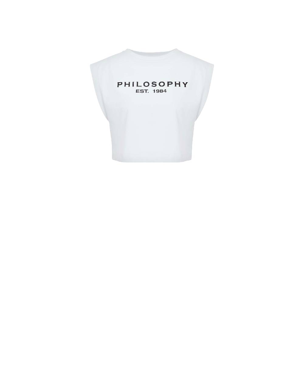 Philosophy Di Lorenzo Serafini Top crop in jersey con logo Negozio