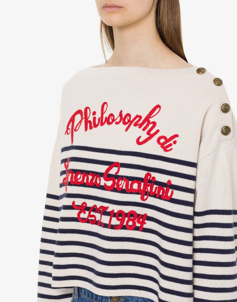 Philosophy Di Lorenzo Serafini Maglione in lana e cotone con logo Nuova