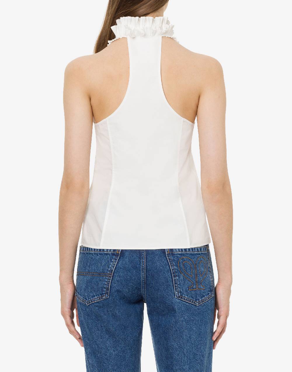 Philosophy Di Lorenzo Serafini Top in popeline con plastron Acquista Ora
