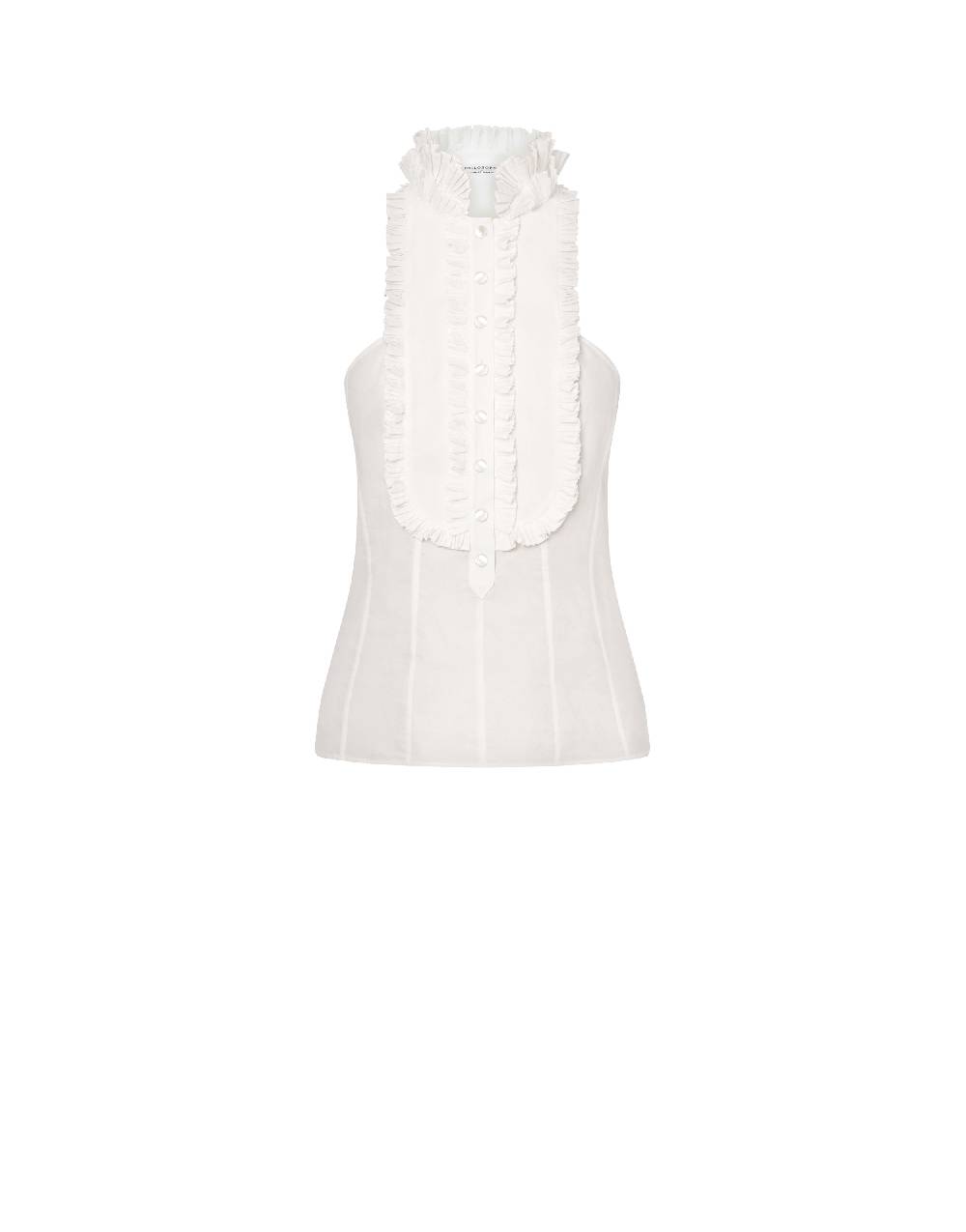 Philosophy Di Lorenzo Serafini Top in popeline con plastron Acquista Ora