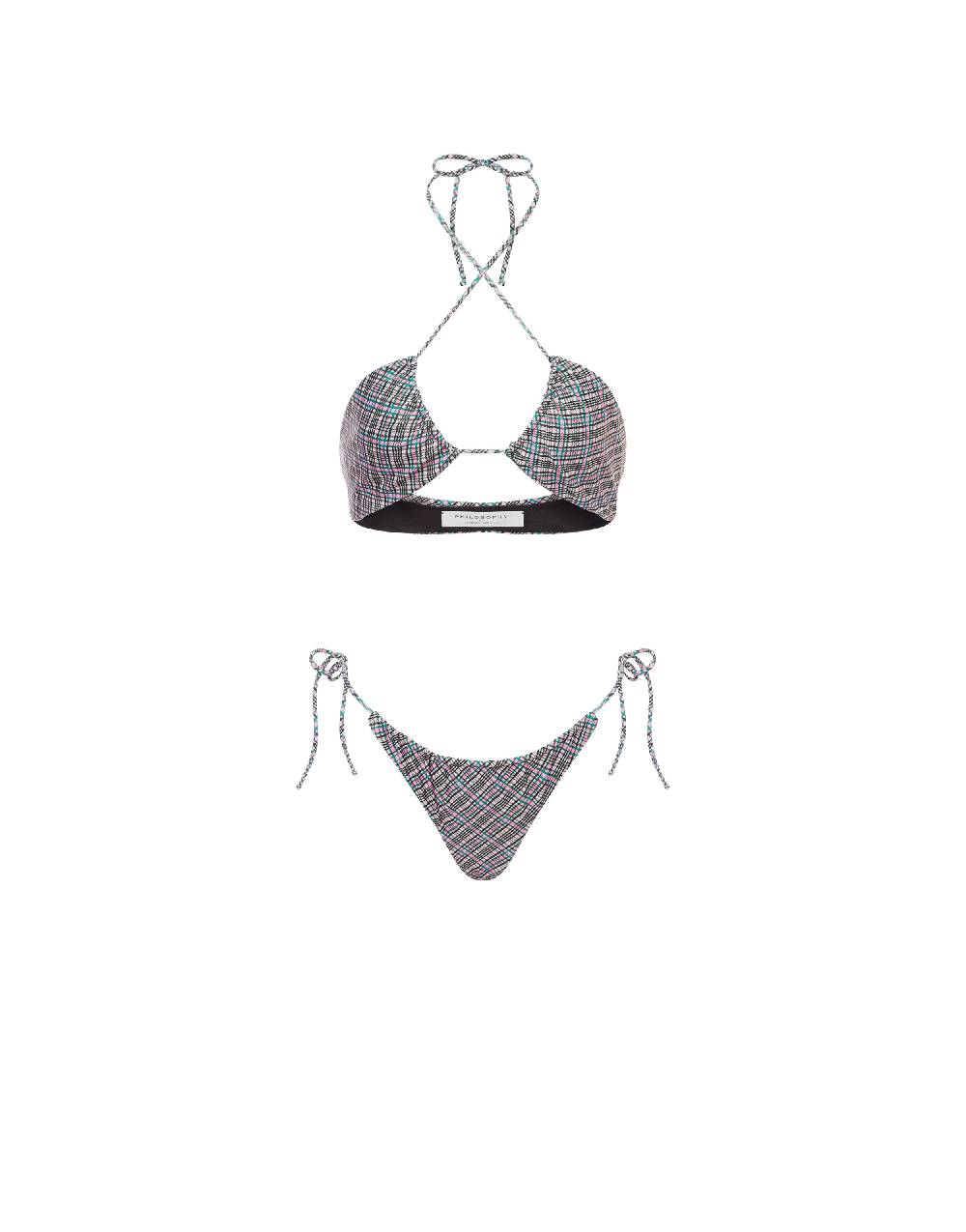 Philosophy Di Lorenzo Serafini Bikini con stampa Check Convenienza