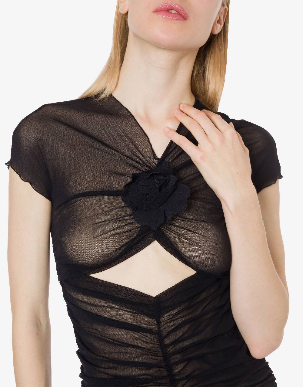 Philosophy Di Lorenzo Serafini Minidress beachwear in tulle stretch Vendita Calda