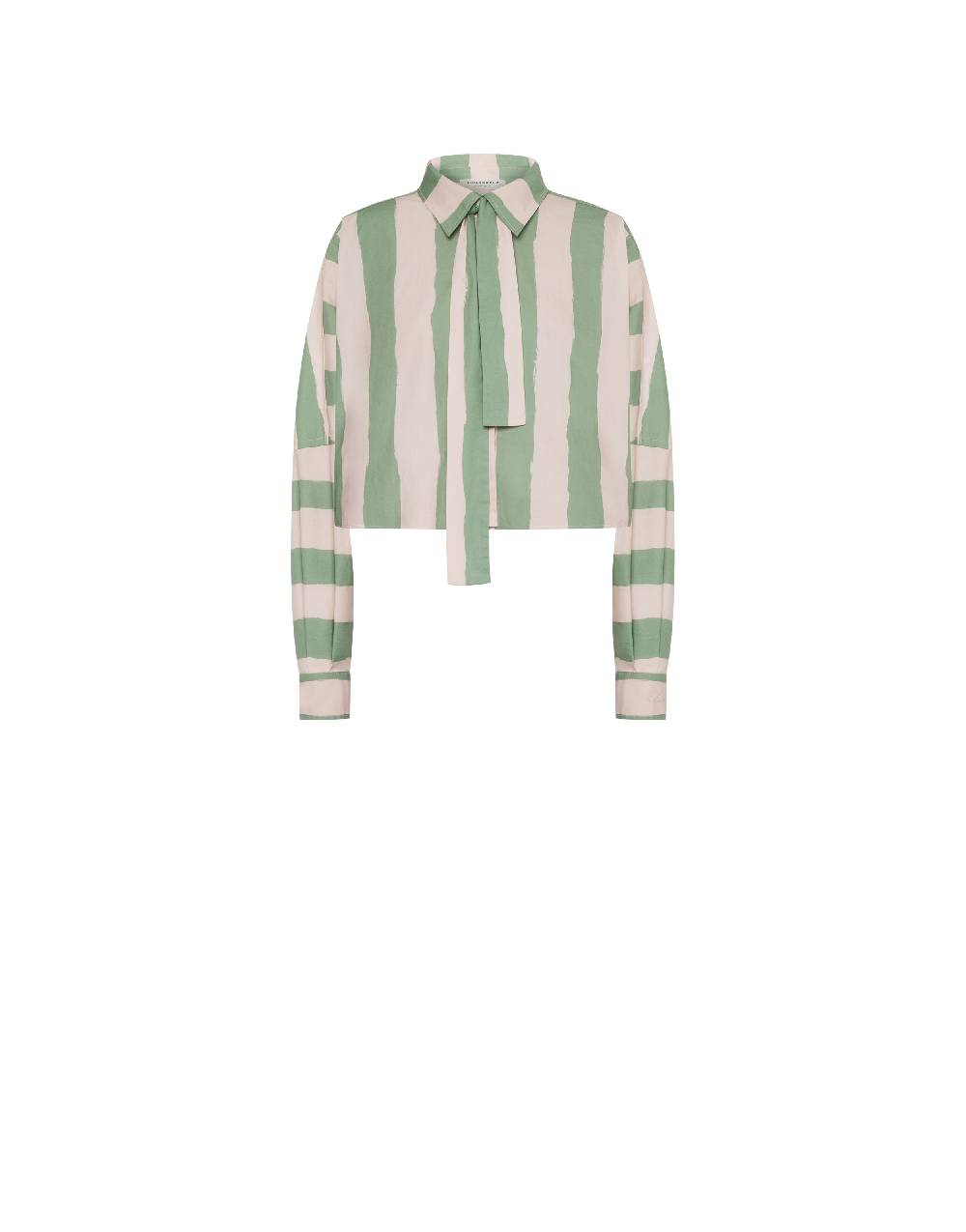 Philosophy Di Lorenzo Serafini Camicia crop a righe in cotone stretch In Saldo