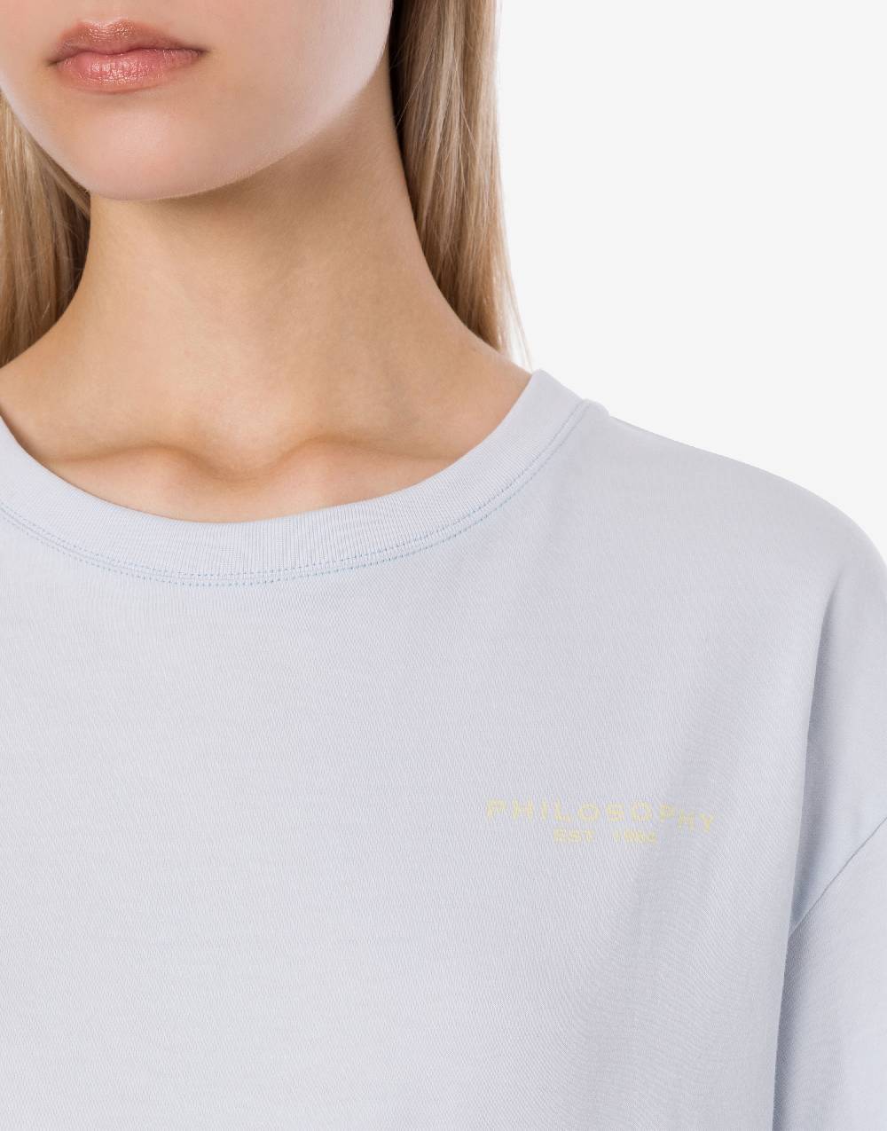 Philosophy Di Lorenzo Serafini T-shirt crop in jersey con logo Vendita