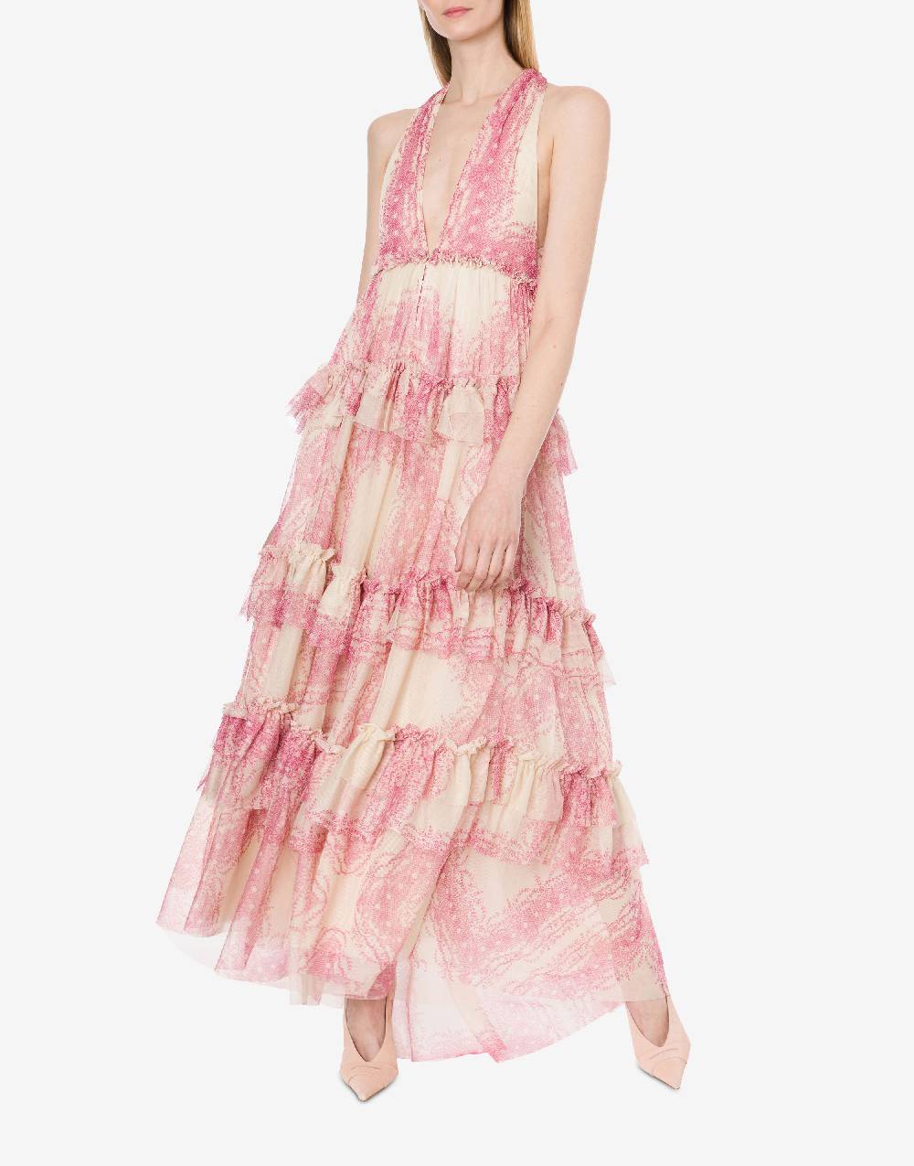 Philosophy Di Lorenzo Serafini Abito a balze in tulle stampato Qualità Garantita