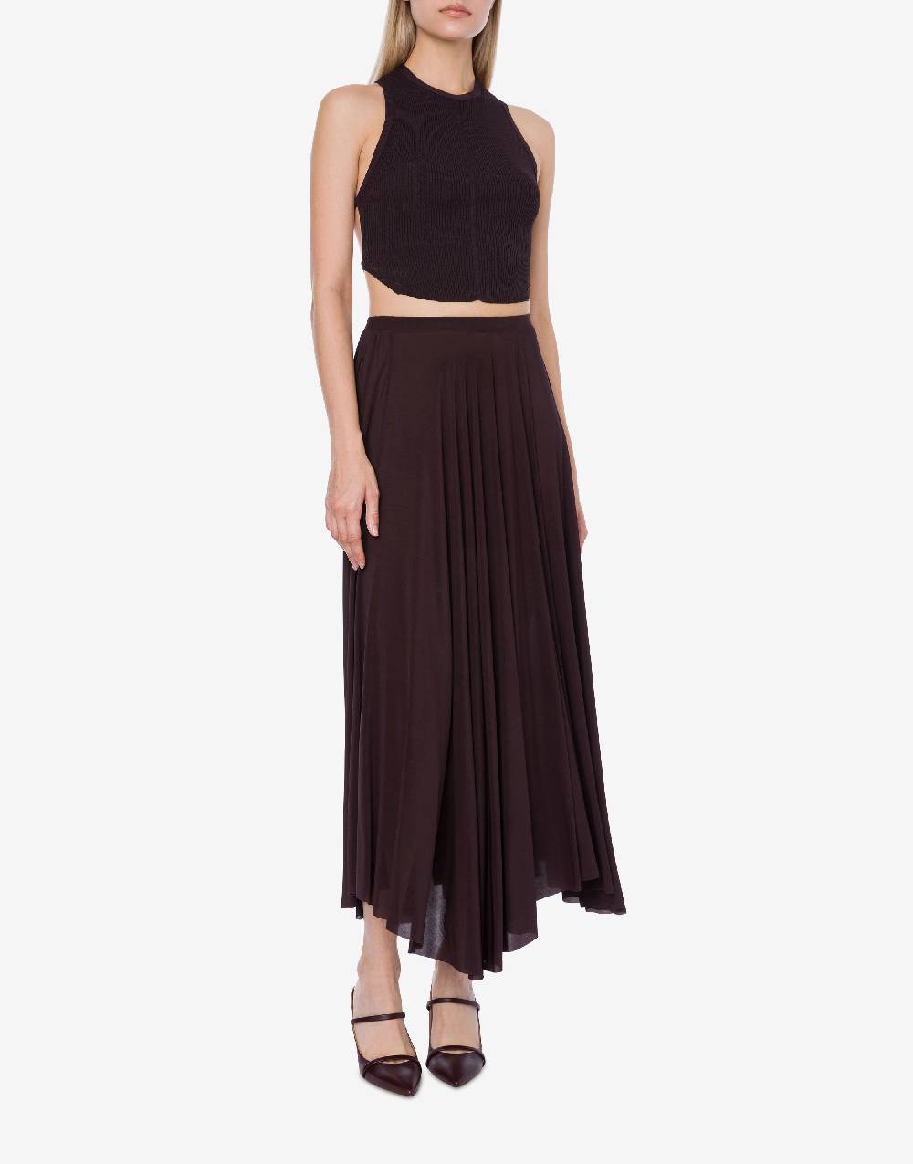 Philosophy Di Lorenzo Serafini Top crop a costine stretch con piercing Economico