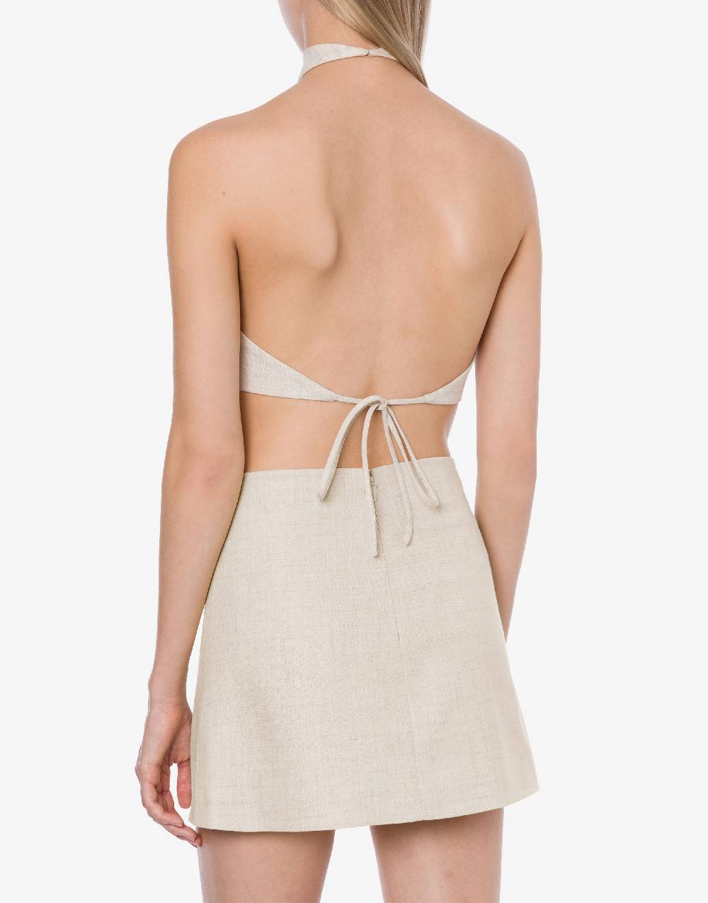Philosophy Di Lorenzo Serafini Crop top in tela di misto lino In Vendita