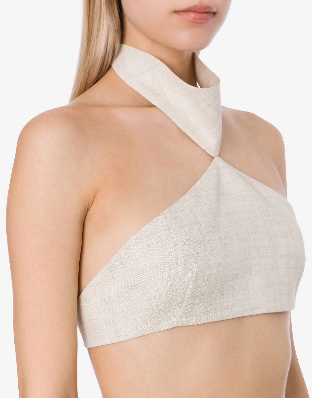 Philosophy Di Lorenzo Serafini Crop top in tela di misto lino In Vendita