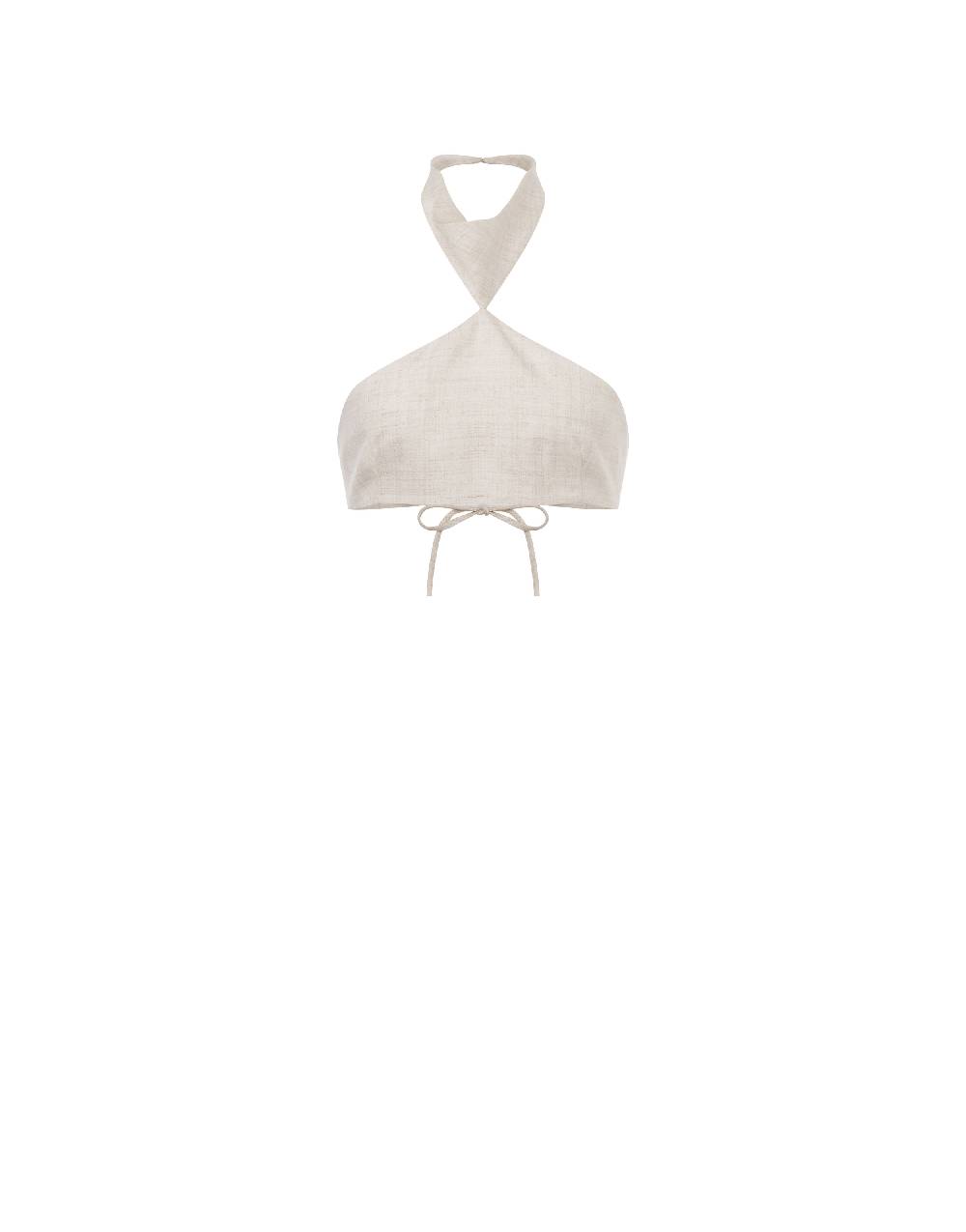 Philosophy Di Lorenzo Serafini Crop top in tela di misto lino In Vendita