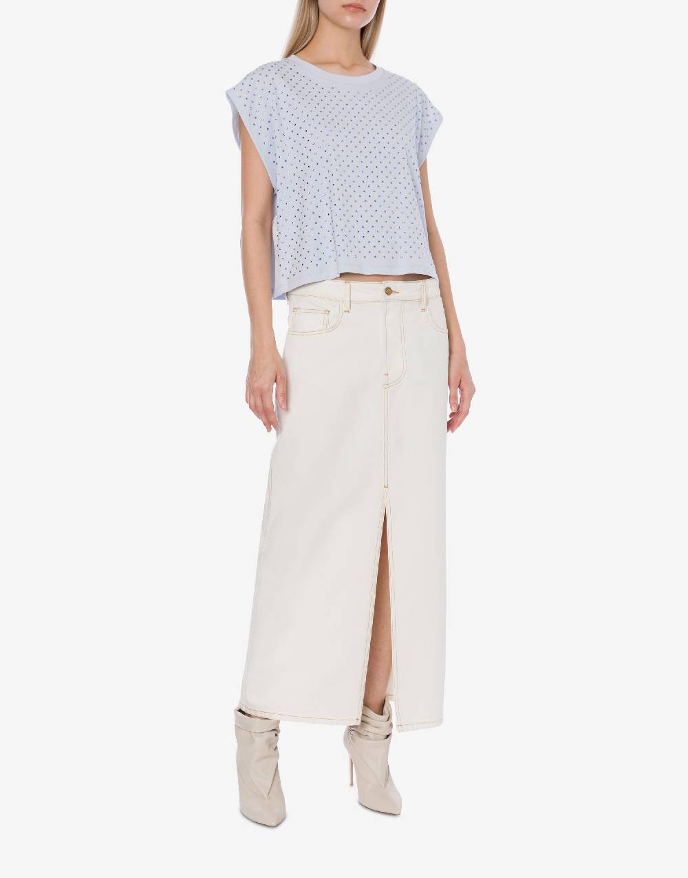 Philosophy Di Lorenzo Serafini T-shirt in jersey con strass Offerte