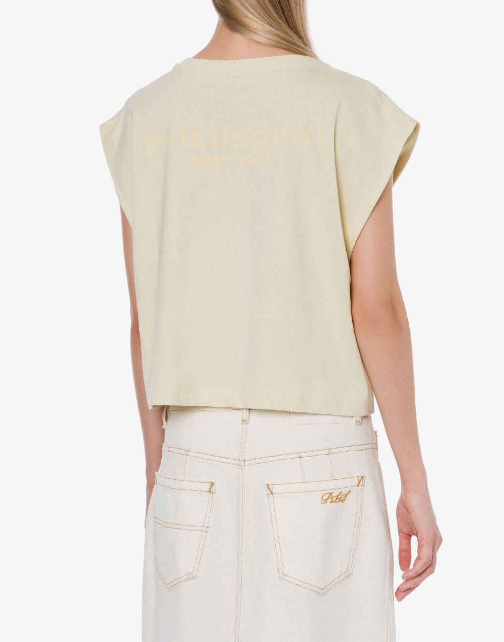 Philosophy Di Lorenzo Serafini T-shirt in jersey con strass Vendita Calda