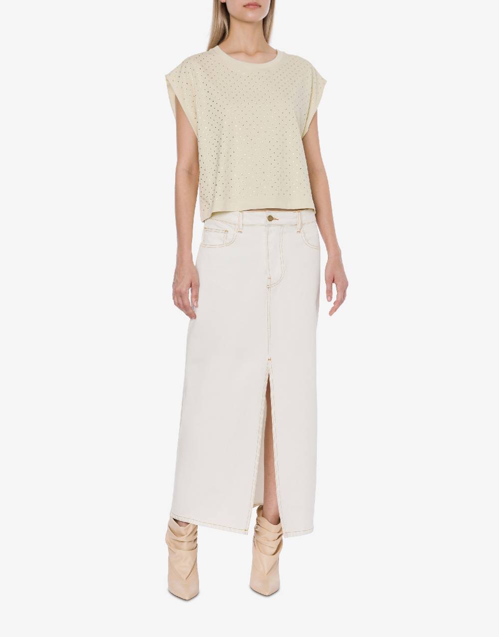 Philosophy Di Lorenzo Serafini T-shirt in jersey con strass Vendita Calda