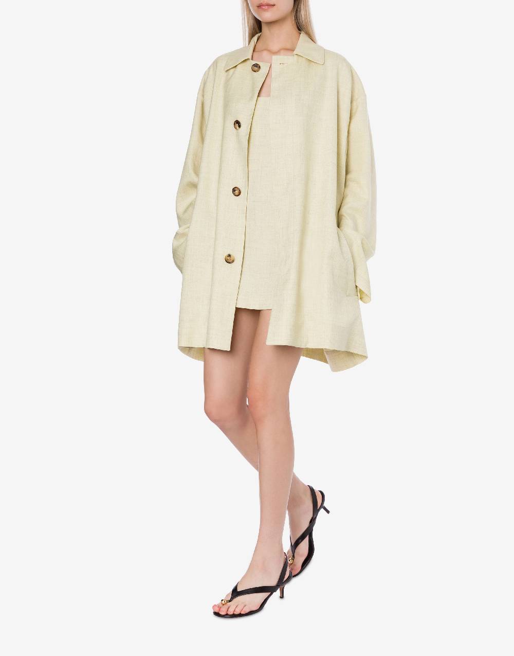 Philosophy Di Lorenzo Serafini Cappotto leggero in tela di misto lino Negozio