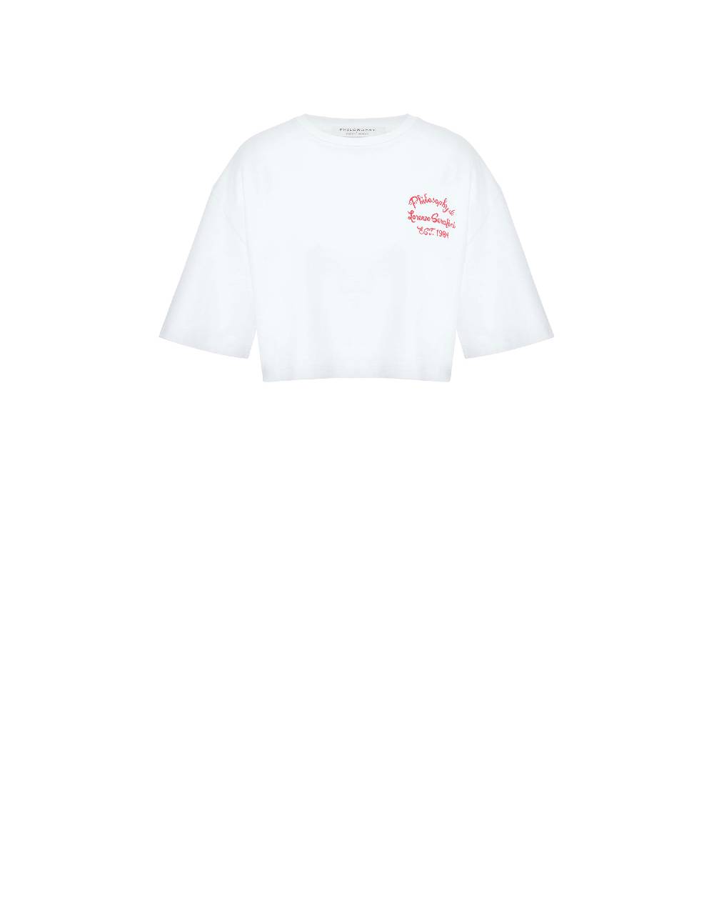 Philosophy Di Lorenzo Serafini T-shirt cropped con stampa logo In Linea