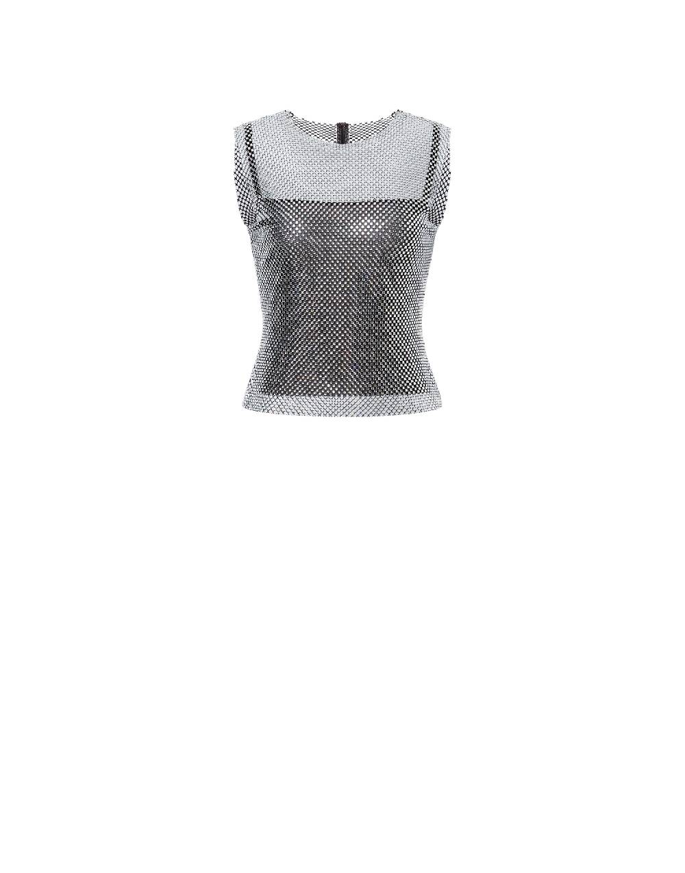 Philosophy Di Lorenzo Serafini Crop top in rete con strass Offerta settimanale