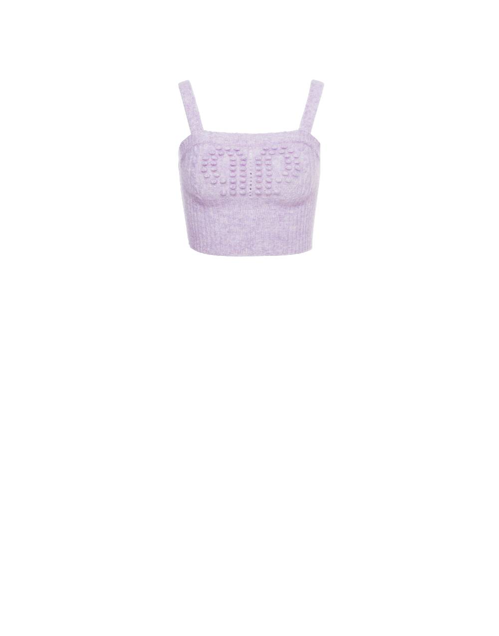 Philosophy Di Lorenzo Serafini Crop top in baby alpaca e lana Doppia P Pezzi Unici