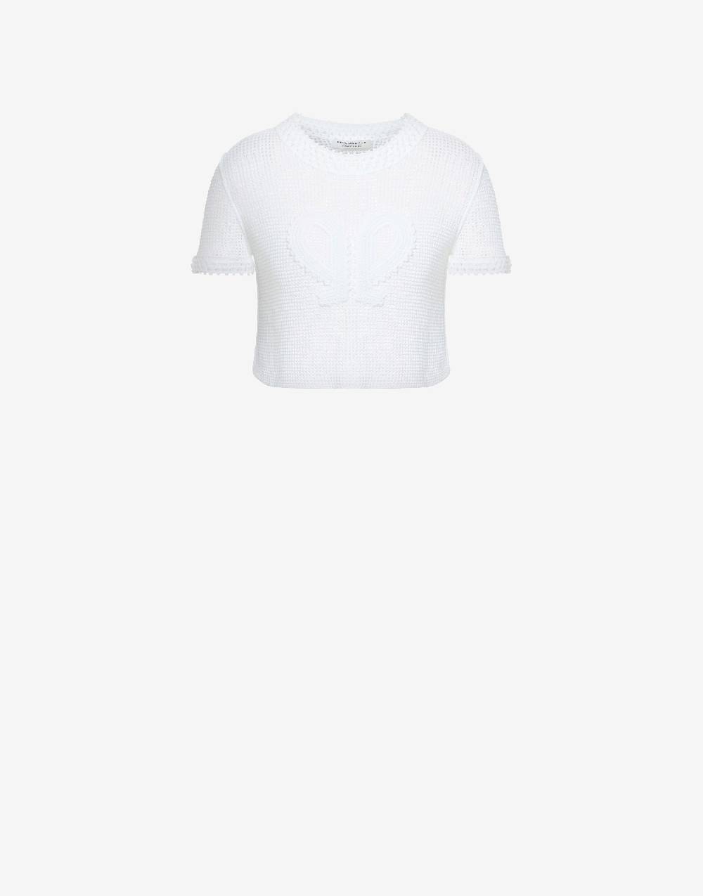 Philosophy Di Lorenzo Serafini Maglia crop in rete stretch Doppia P Negozi Online