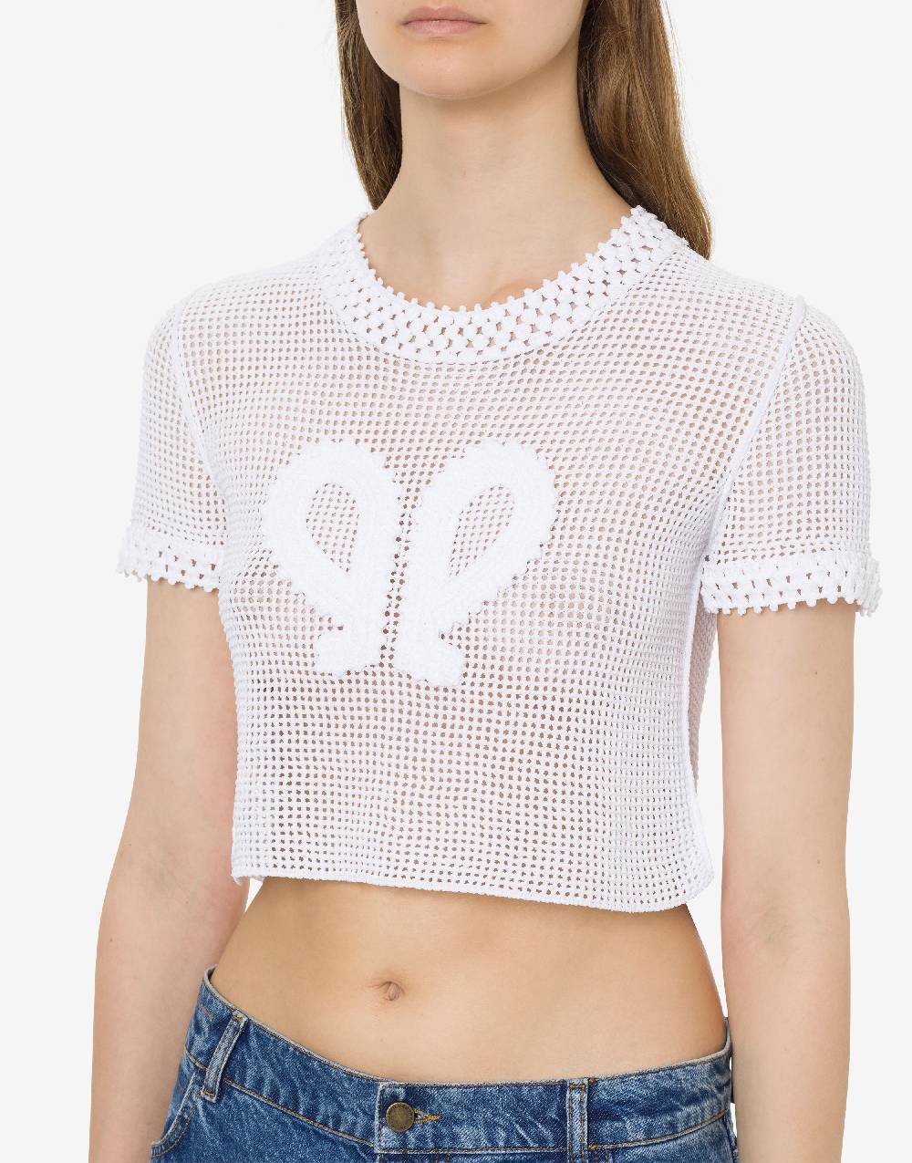 Philosophy Di Lorenzo Serafini Maglia crop in rete stretch Doppia P Negozi Online