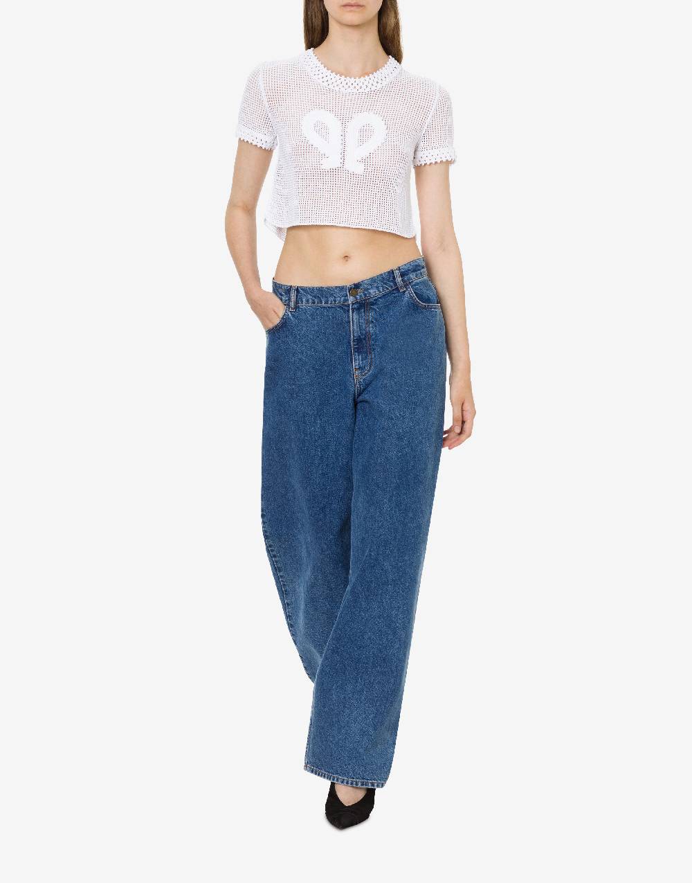 Philosophy Di Lorenzo Serafini Maglia crop in rete stretch Doppia P Negozi Online