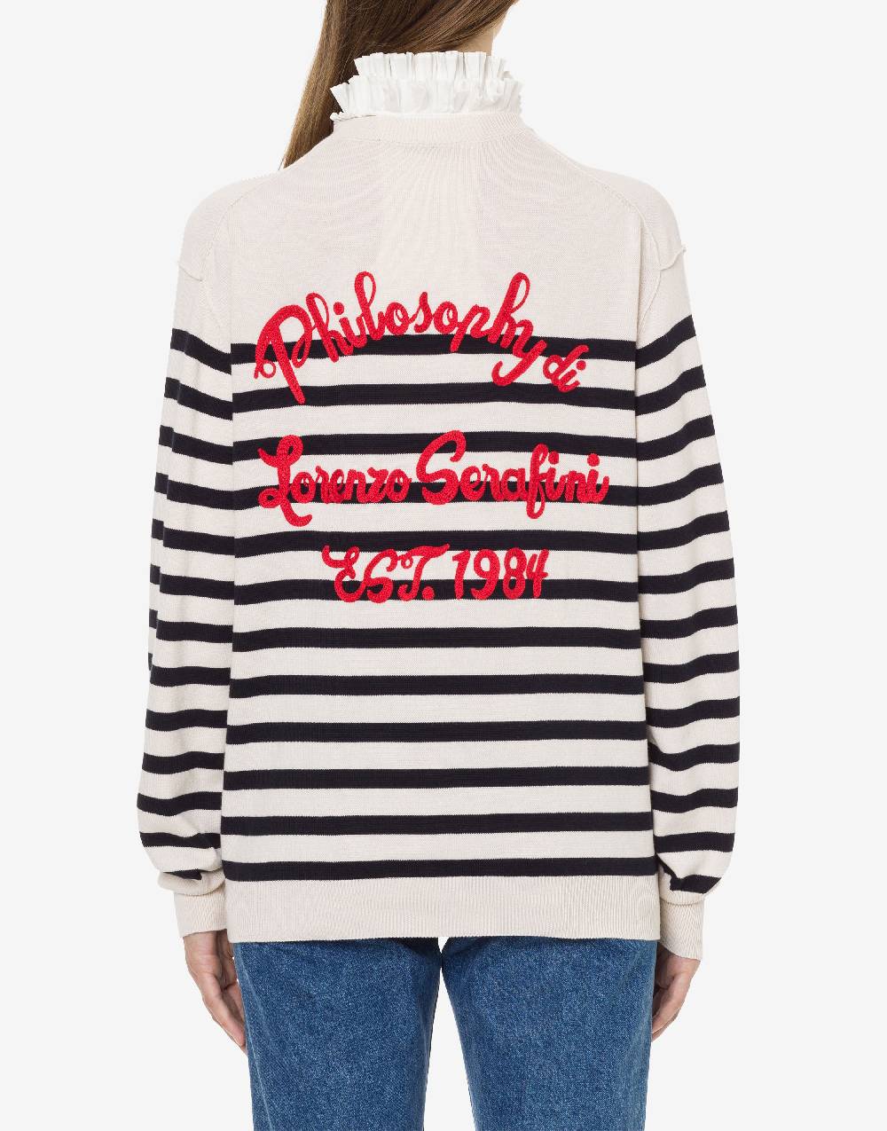Philosophy Di Lorenzo Serafini Cardigan a righe in lana e cotone Acquista Ora