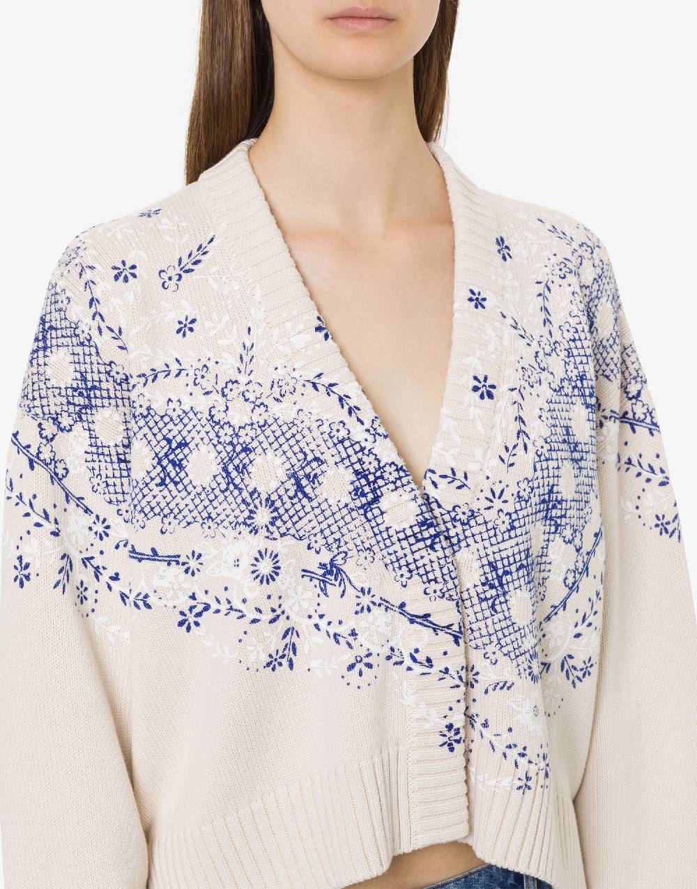 Philosophy Di Lorenzo Serafini Cardigan in cotone e lana con stampa Promozione Limitata