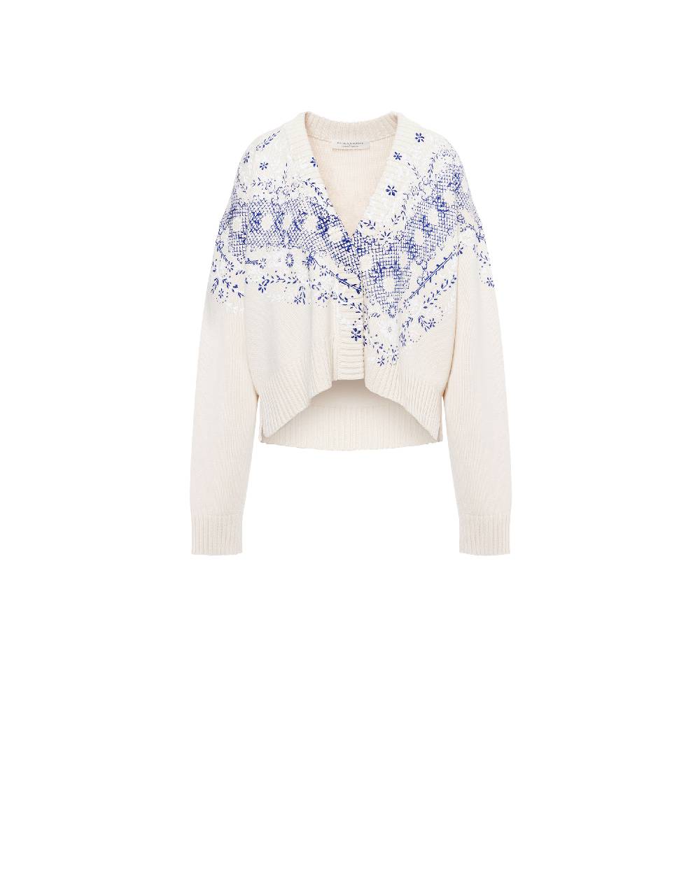 Philosophy Di Lorenzo Serafini Cardigan in cotone e lana con stampa Promozione Limitata