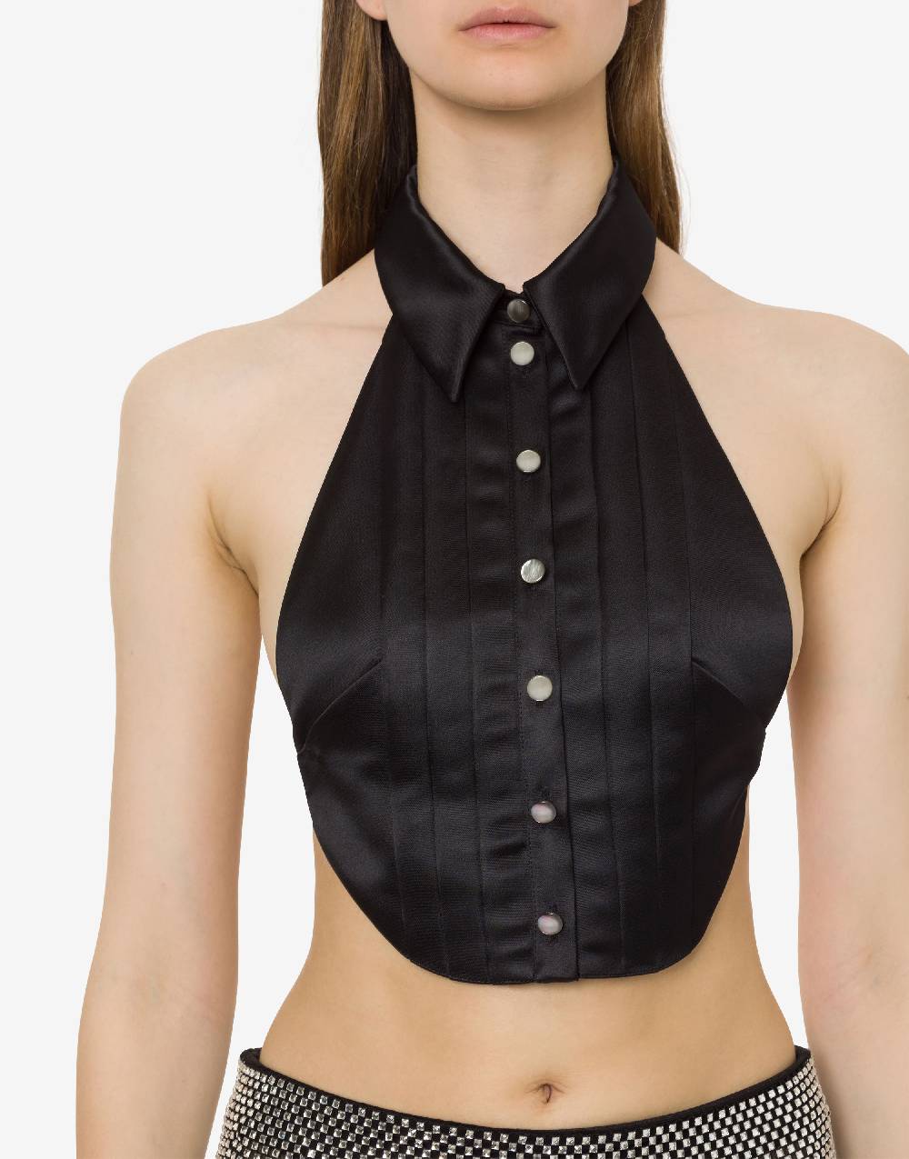 Philosophy Di Lorenzo Serafini Top crop in duchesse Affare Del Giorno