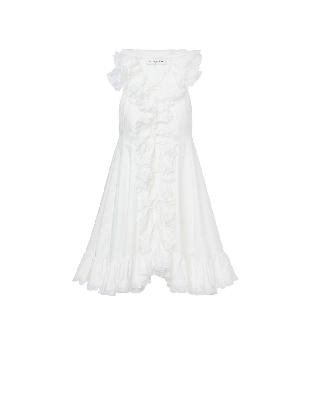 Philosophy Di Lorenzo Serafini Top gilet in popeline con ruches Sottocosto