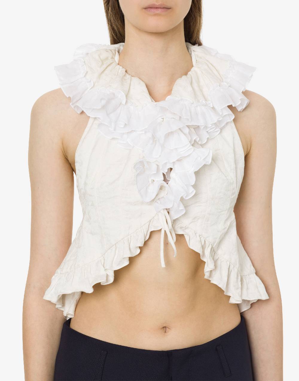 Philosophy Di Lorenzo Serafini Gilet crop in cotone jacquard Convenienza