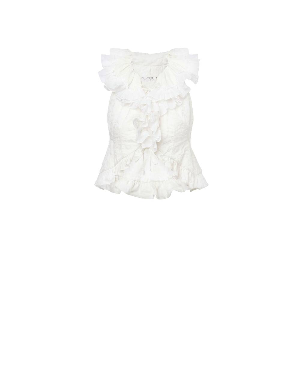 Philosophy Di Lorenzo Serafini Gilet crop in cotone jacquard Convenienza