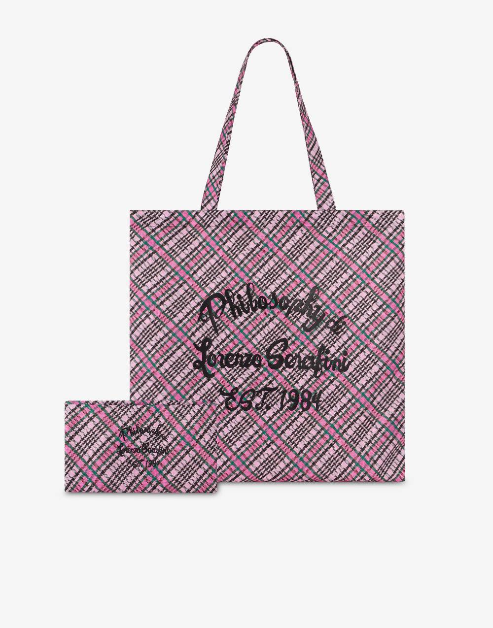 Philosophy Di Lorenzo Serafini Shopper beachwear con stampa Check Offerta