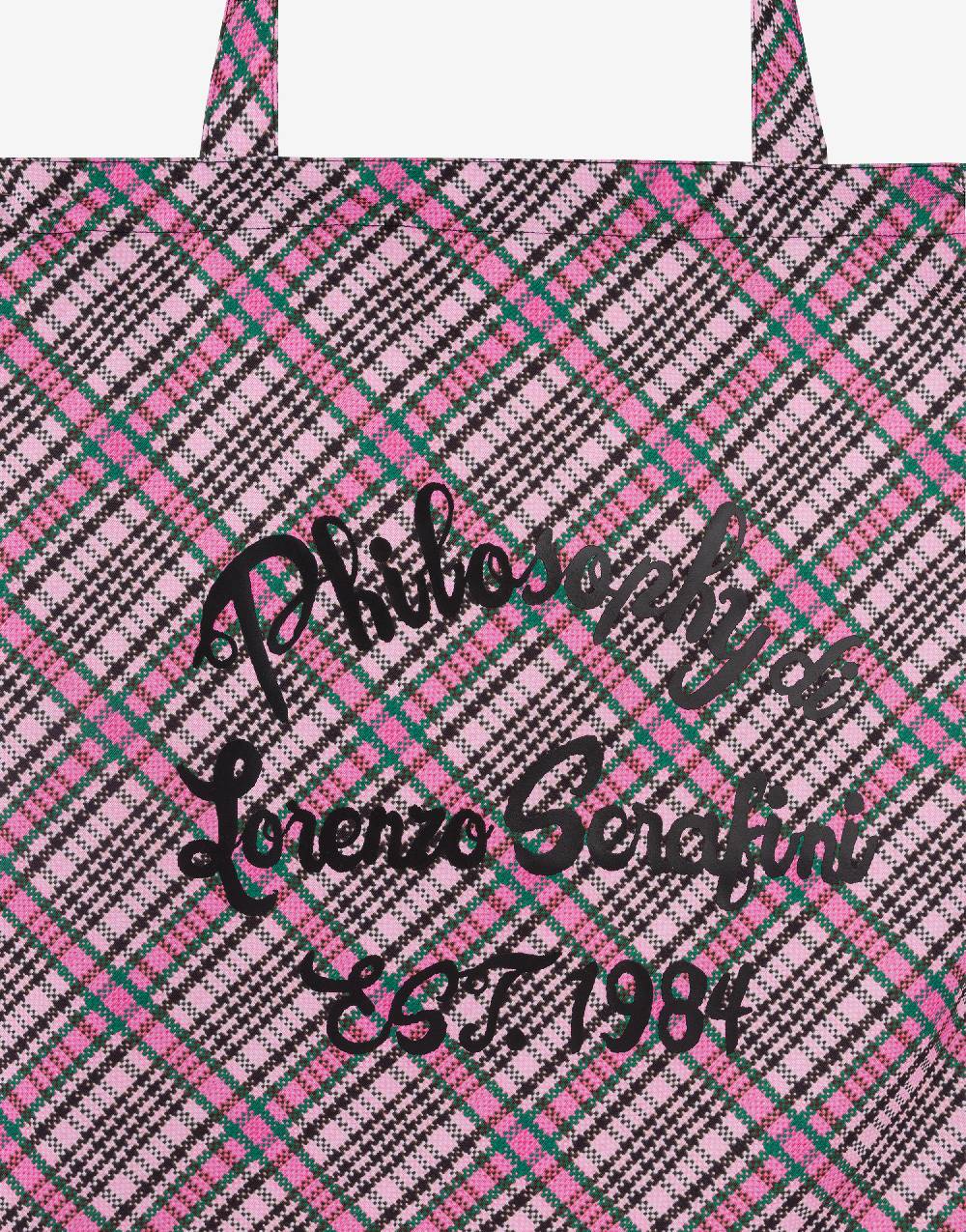 Philosophy Di Lorenzo Serafini Shopper beachwear con stampa Check Offerta