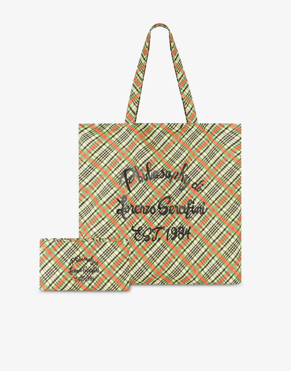 Philosophy Di Lorenzo Serafini Shopper beachwear con stampa Check Economico
