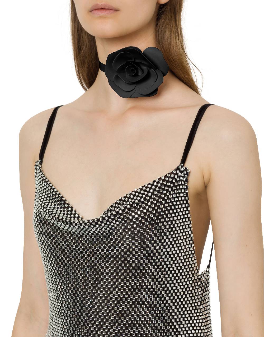 Philosophy Di Lorenzo Serafini Choker con fiore in latex Hotsell