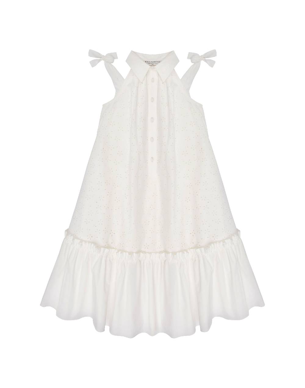 Philosophy Di Lorenzo Serafini Kids abito ad A in cotone con motivo floreale Nuova
