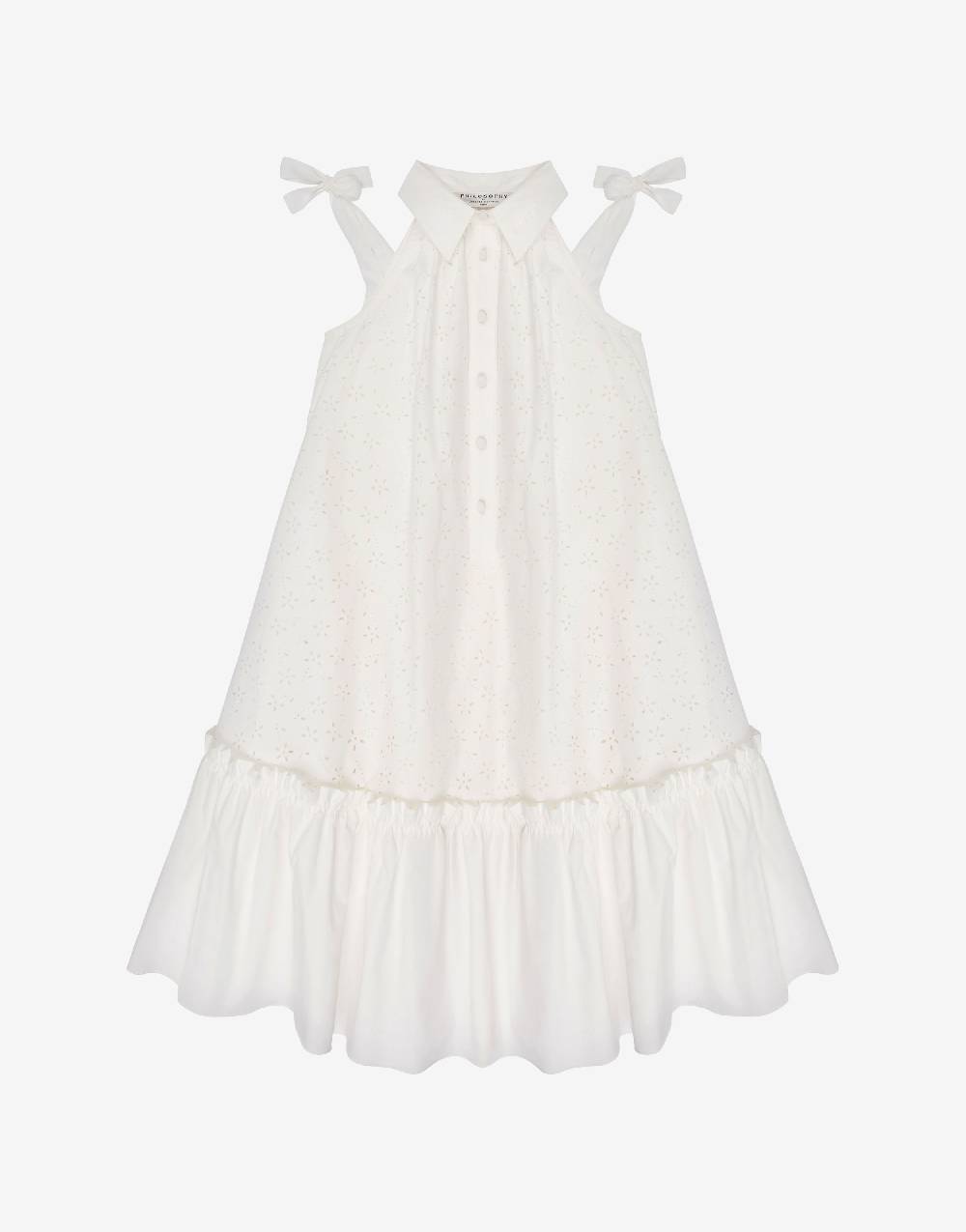 Philosophy Di Lorenzo Serafini Kids abito ad A in cotone con motivo floreale Nuova