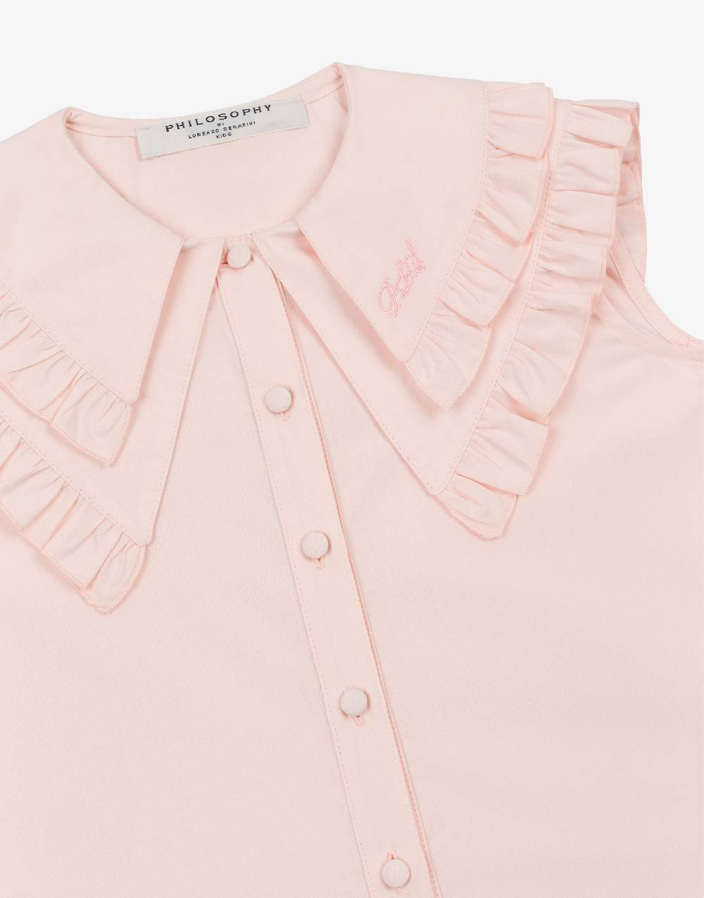 Philosophy Di Lorenzo Serafini Kids top in popeline con maxi colletto Promozione