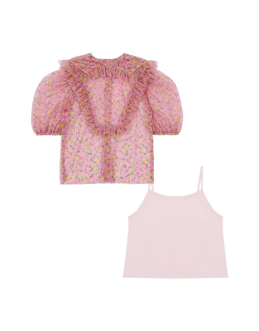 Philosophy Di Lorenzo Serafini Kids camicia in tulle con stampa fiori Spedizione Gratuita