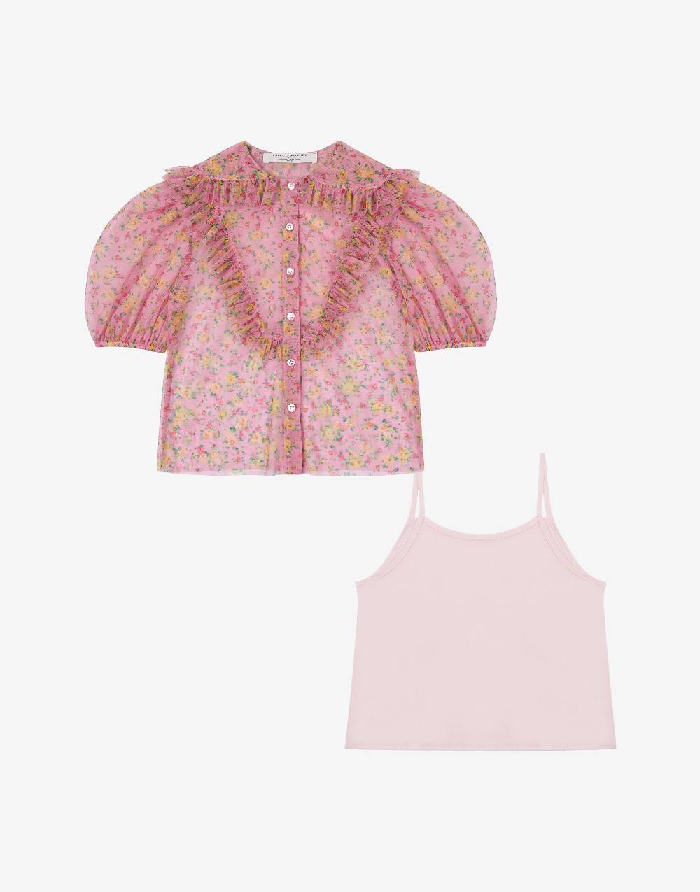 Philosophy Di Lorenzo Serafini Kids camicia in tulle con stampa fiori Spedizione Gratuita